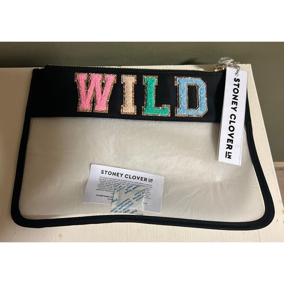 Stoney Clover  SCL-NCFP-001 Black Noir Clear Wild Pouch NWT. Mint!!! Sewn By SCL - Picture 1 of 4